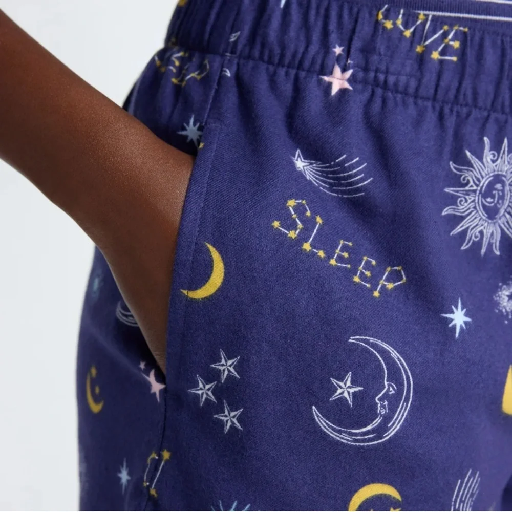 Joyspun Women's Flannel Pajama Boxer Shorts